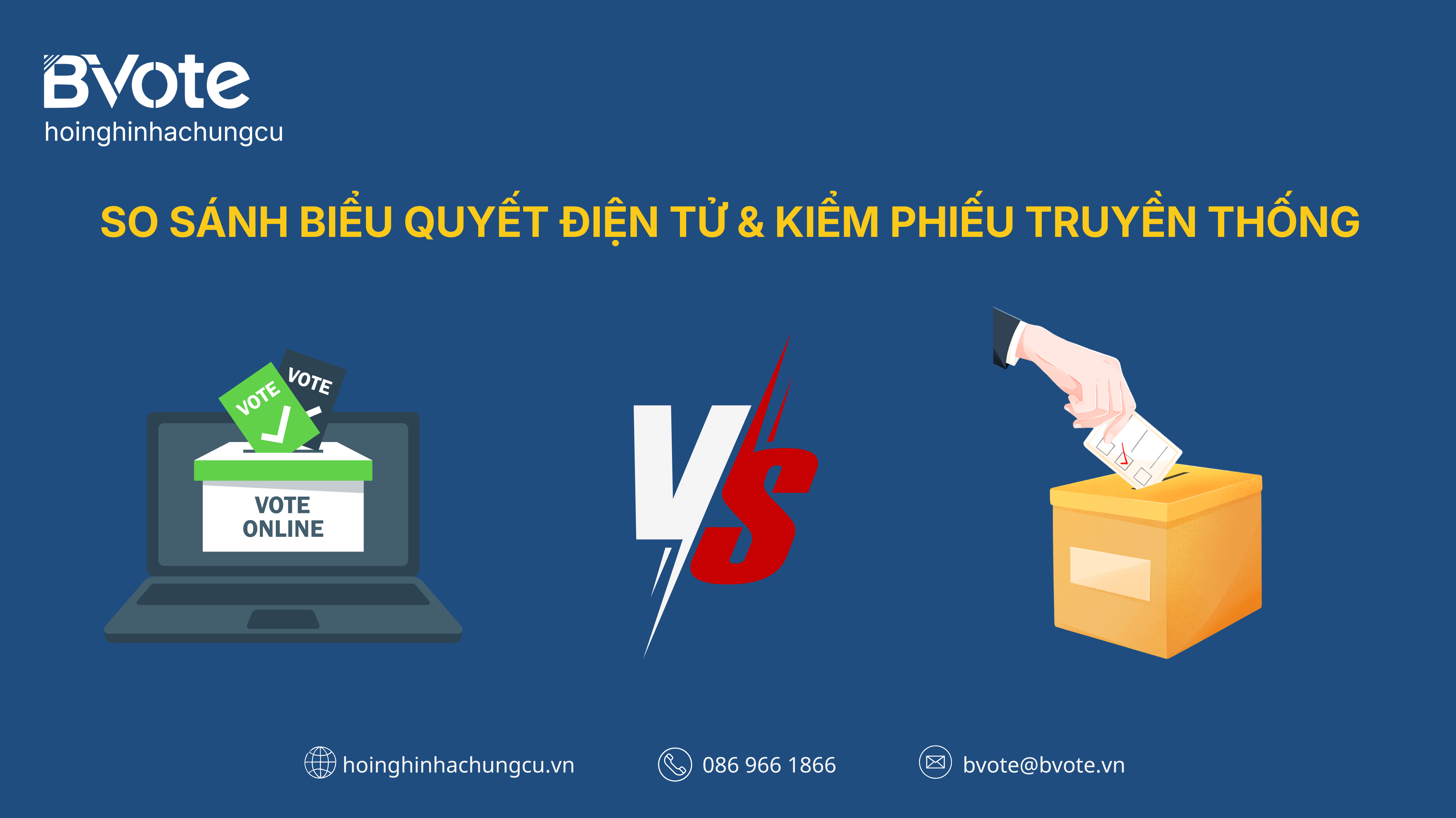 So sánh biểu quyết điện tử và kiểm phiếu truyền thống